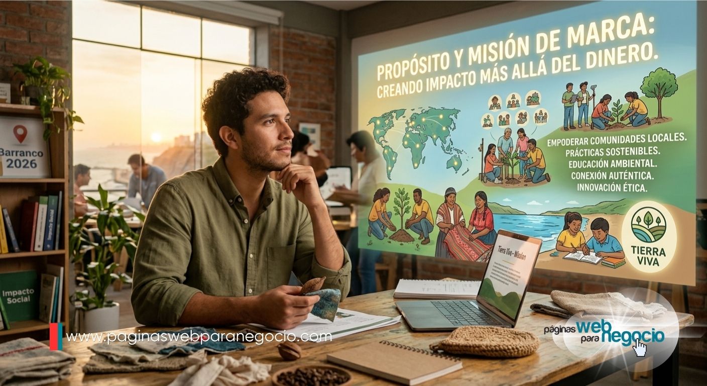 Emprendedor visualizando el propósito y la misión de su marca más allá del dinero